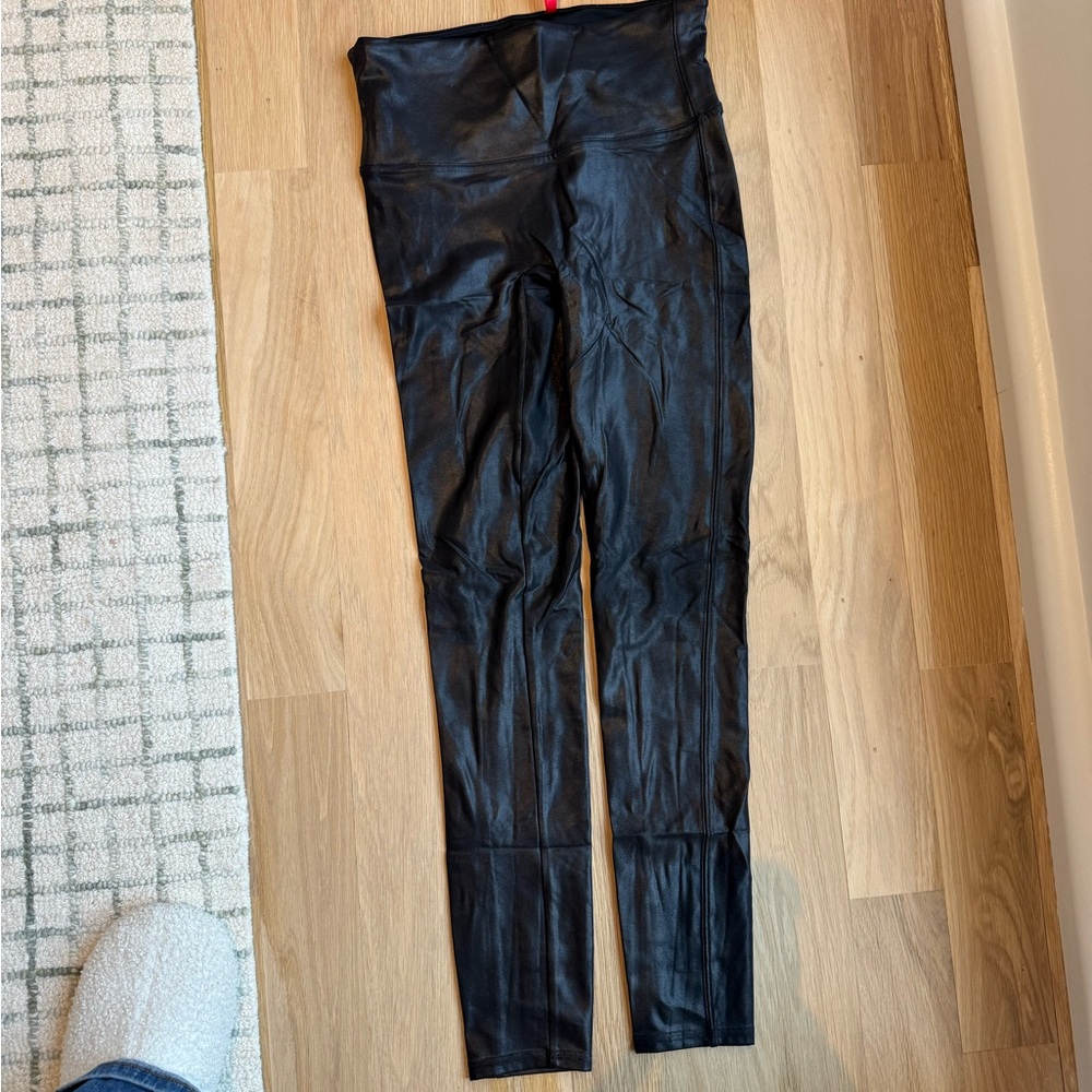 SPANX Shiny Black Leggings